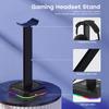 1 Set Headphone Backlight Aluminum Headphone Stand RGB Display Bracket Vertical Gaming Headset