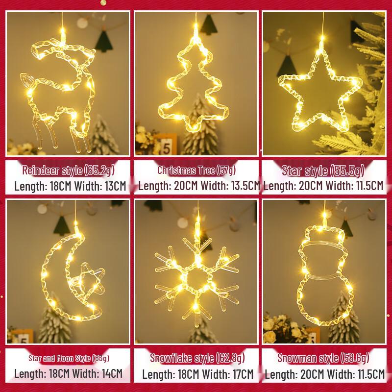Weihnachts-LED-Saugnapf-Dekorationslicht