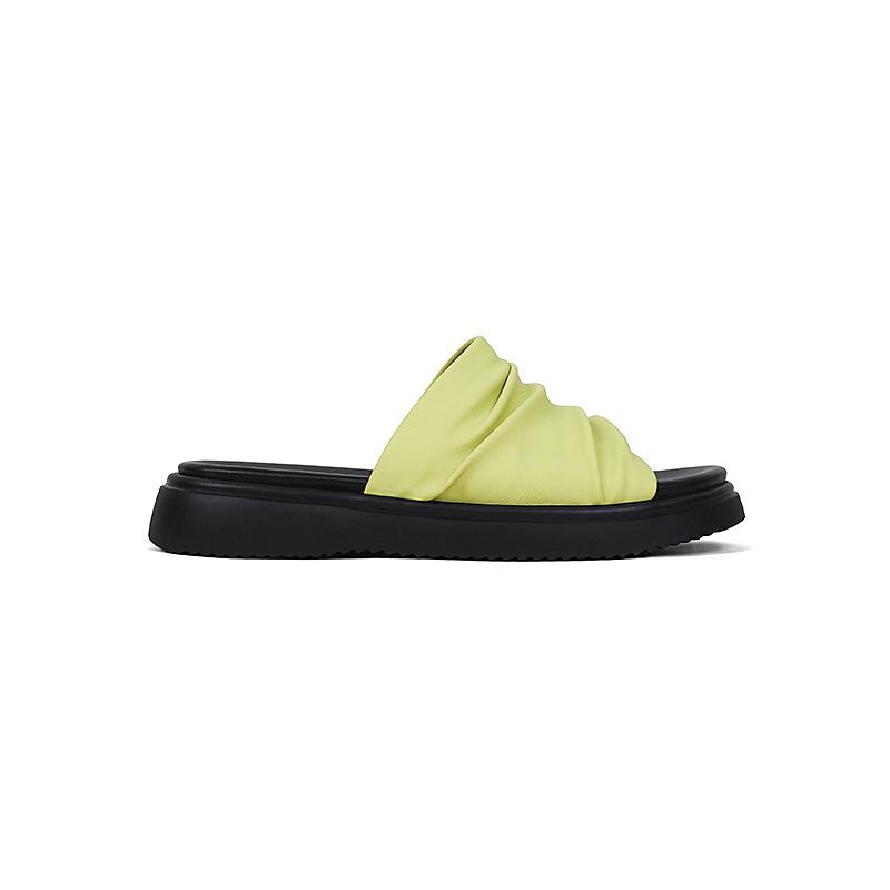 

[Support the sole of the arch] Summer dopamine outer wear to increase the height of casual one-word sandals women s 2025 thick-soled sandals 41