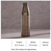 100% Pure Copper Water Bottle, Antique Dark Embossed Design, Ayurvedic Vessel for Yoga & Health, 900ml