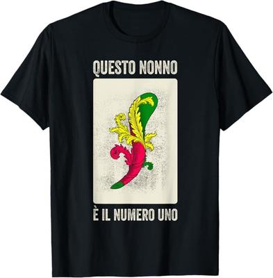 Grootvader Italiaans Nonno Scopa Spel Scopa-Kaarten T-shirt Heren Dames T-shirts Top