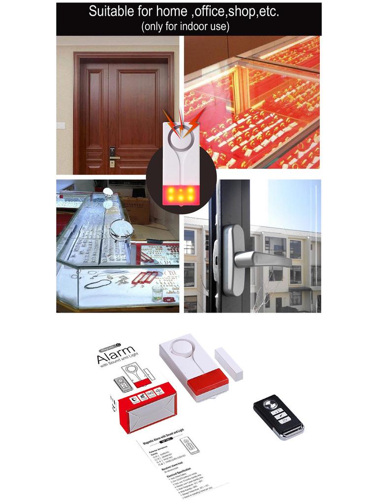 Wireless SF18C Sound & Light Door/Window Alarm with Remote Control