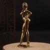 1 Piece Sexy Bikini Beauty Figurine Solid Copper Beautiful Woman Ornament Girl Model Collectible Statue Gifts For Man Brothers