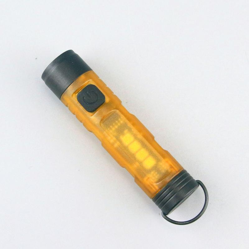 Mini Keychain Flashlight Type-C Fast Charging Torch Lamp With Magnet Multifunction Warning Camping Flashlight