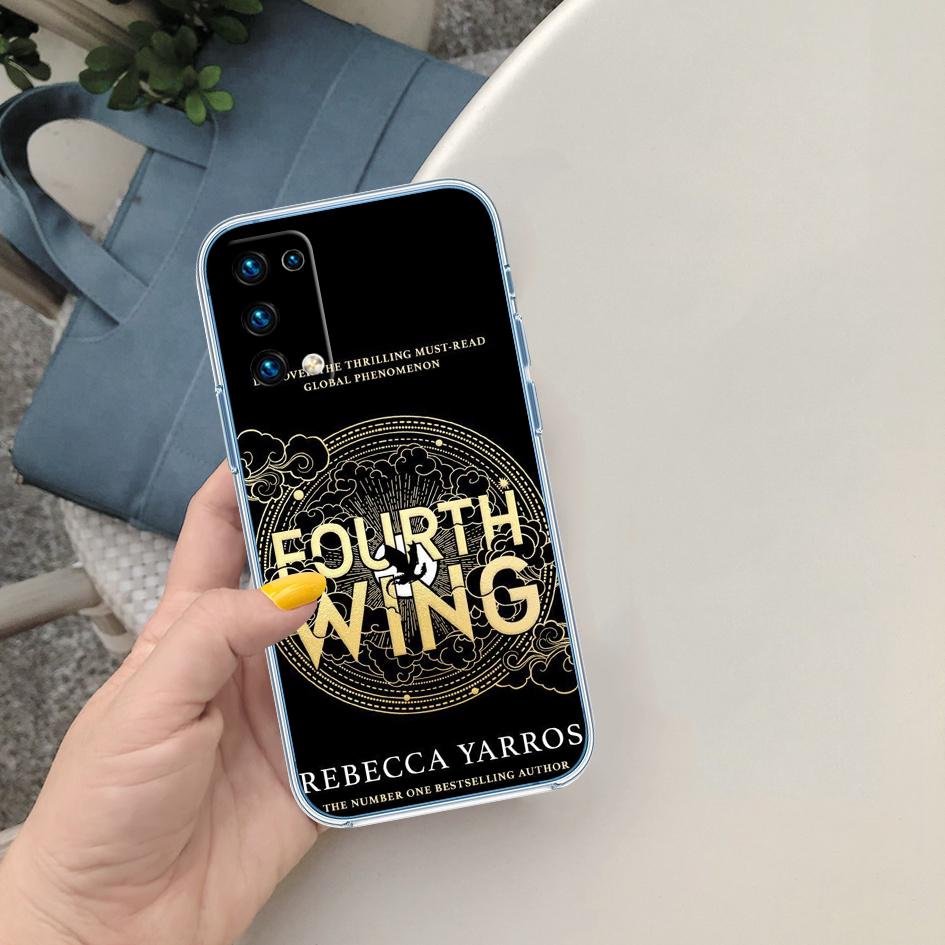 CJ56 Fourth Wing Dragons Soft Shell Transparent Phone Case for Motorola Moto G7 G8 G9 G84 G85 G73 G24 G15 Z2 Play Power Plus