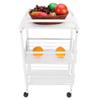 Floor Standing Type Rolling Storage Trolley Mobile Utility Cart with Caster Wheels for Kitchen