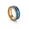 Blue Two-color Men's Ring Titanium Steel Jewelry European and American Men's Frosted Hand Jewelry