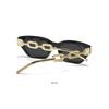 Retro Small Frame Cat Eye Chain Sunglasses for Women Fashion Outdoor Street Shoot Model Glasses