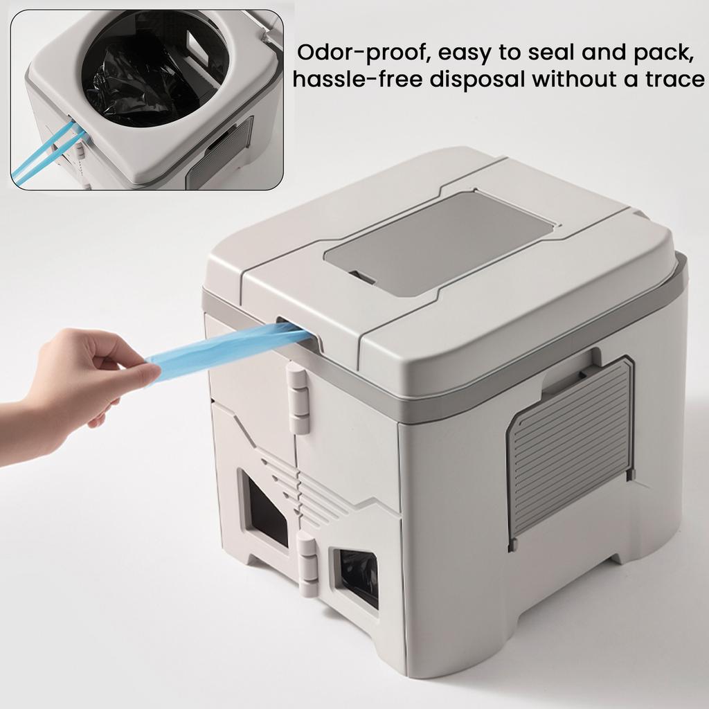 Multifunction Bedpan Portable Camping Folding Toilet Strong Bearing Capacity Reusable Adult Odor-proof Outdoor Mobile Toilet
