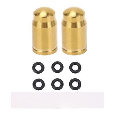 2 Pack Bike Valve Stem Caps Ti Alloy Dust Proof Heavy Duty Universal Bike Tire Valve Stem Cap Cover