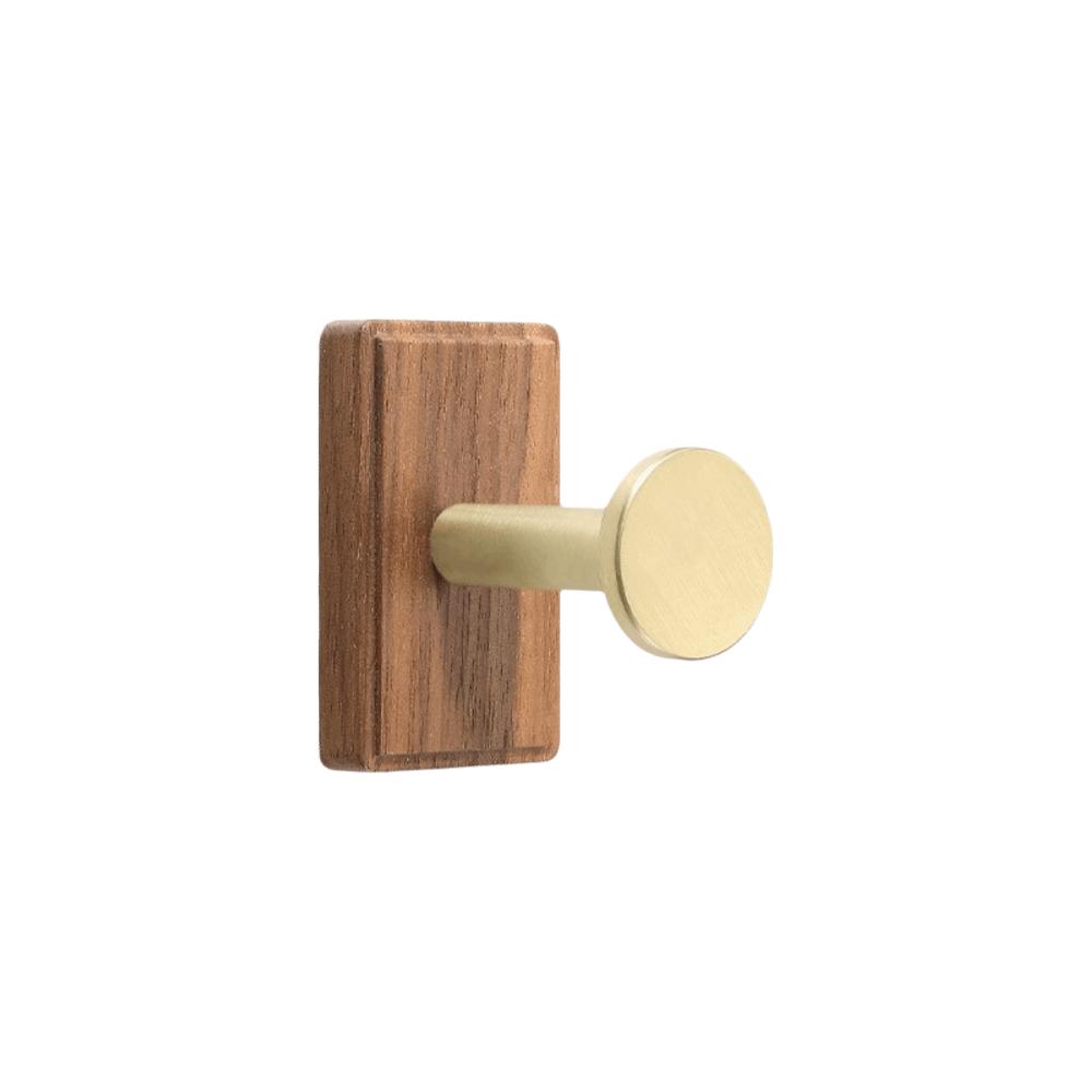 Solid Wood Wall Mount Hook No Drilling Wood Hook Space Saving Suction Cup Hook  Bathroom Storage
