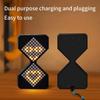 Creative 3D Hourglass LED Night Light with Electronic Timer Type-C Rechargeable Ambient Light for Bedroom Home Office Desk Decor
