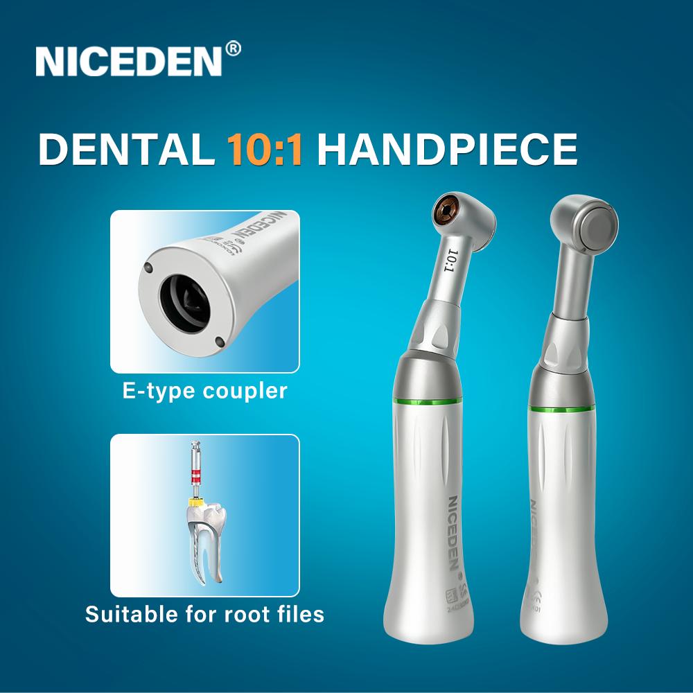 Niceden Dental 10:1 Reduction Contra Angle Handpiece 60°Twist Reciprocating Hand Files Head For Endodontic Dental Oral Equipment