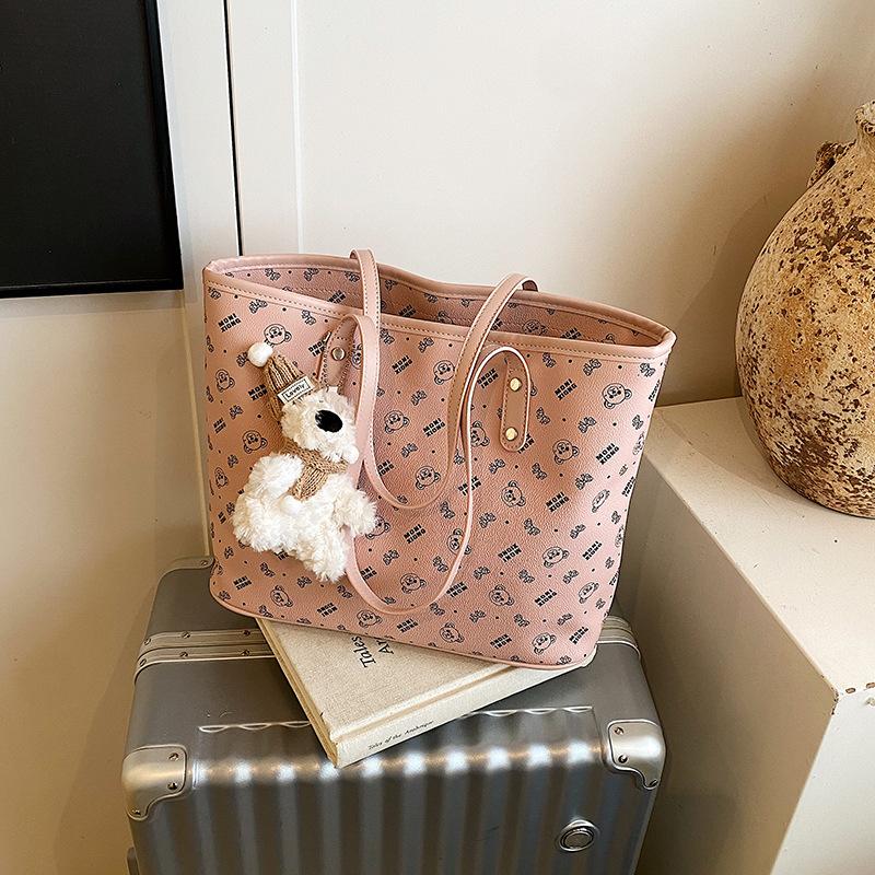 Korean casual fashion large-capacity bag women's 2025 summer new simple and fashionable high-value portable tote bag