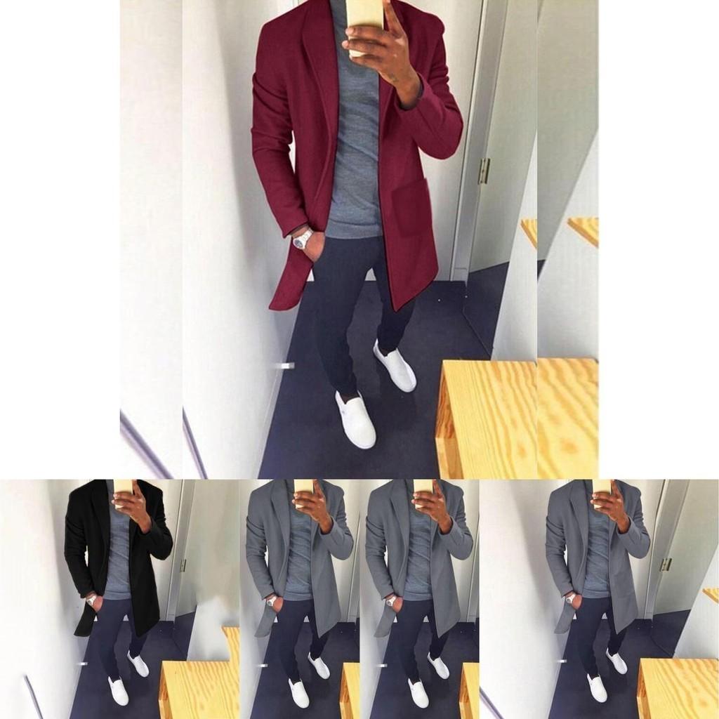Men's Winter Warm Slim Trench Coat Cardigan For Stylish Formal Outfits