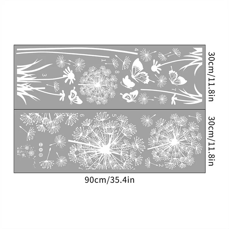 

Home Decoration 3d White Dandelion Wall Sticker Self Adhesive Living Room Art Decal Wallpaper Bedroom Accessories2026 Christmas 30x90cm 2 sheets