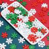 40-50pcs Wooden Slice Christmas Snowflake Scrapbooking For Christmas Party Embellishment Ornament DIY Handmade Gifts Decoration