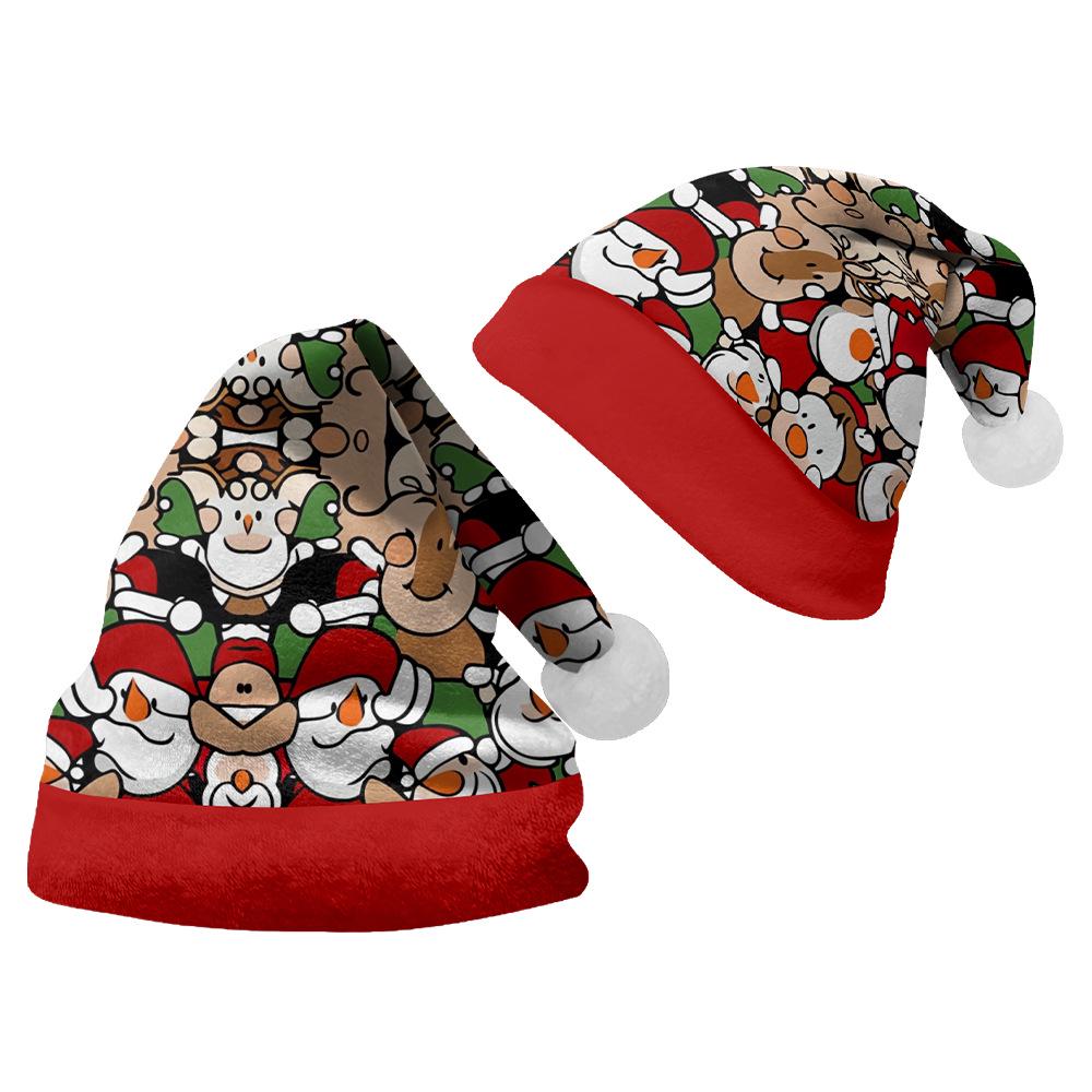 2024 Merry Christmas Ornament Hat - Short Plush for Adults & Kids