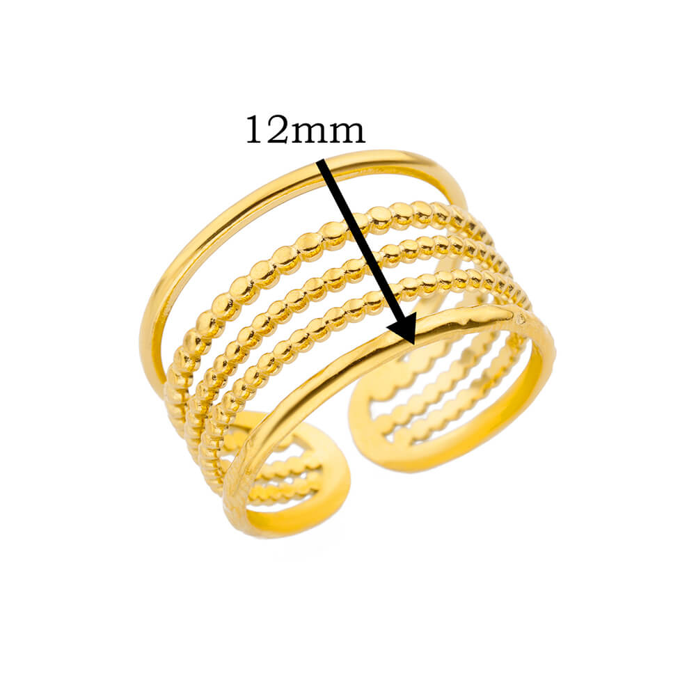Hexagon Star Stainless Steel Rings for Women Gold Color Finger Rings Female Vintage Party Waterproof Jewelry Accessories Gift