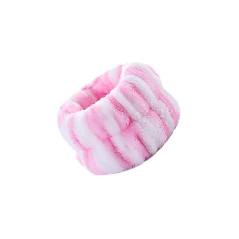 One Pair Washing Face Spa Wrist Washband Hair Band Solid Color Microfiber Absorbent Hair Accesories Headwrap Handmade Makeup