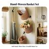 3 Pieces Wall Hanging Basket with Rope Handle Stackable for Entryway, Kitchen