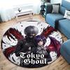 Tokyo Ghoul Runder Teppich Teppich für Wohnzimmer Schlafzimmer Sofa Spielzimmer Dekor Rutschfeste Bodenmatte