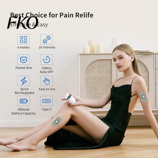 Adjustable Intensity Massager Muscle Electric Massager, Neck Gel Pads Trainer, Stimulator Sticker Advanced Massage Technology Gels, Blood Circulation