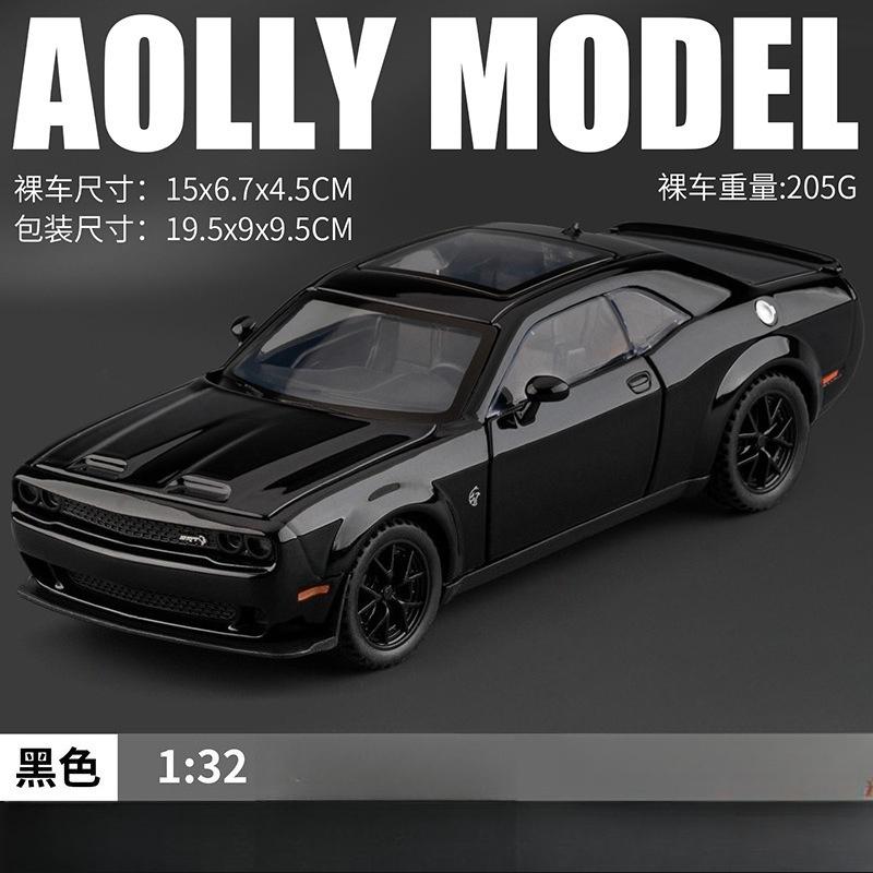 1:32 Hellcat Simulation Alloy Sports Car Model Sound and Light Pull Back Toy Car Ornament