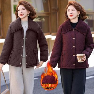 Autumn and Winter Fashion Warm Cotton-padded Clothes, New Short Mother-padded Clothes, Loose Middle-aged and Elderly Cotton-padded Jackets