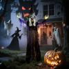 183cm Halloween Decoration Hanging Halloween Witch with LED Lights, Sound Function, Adjustable Arms, Mouth