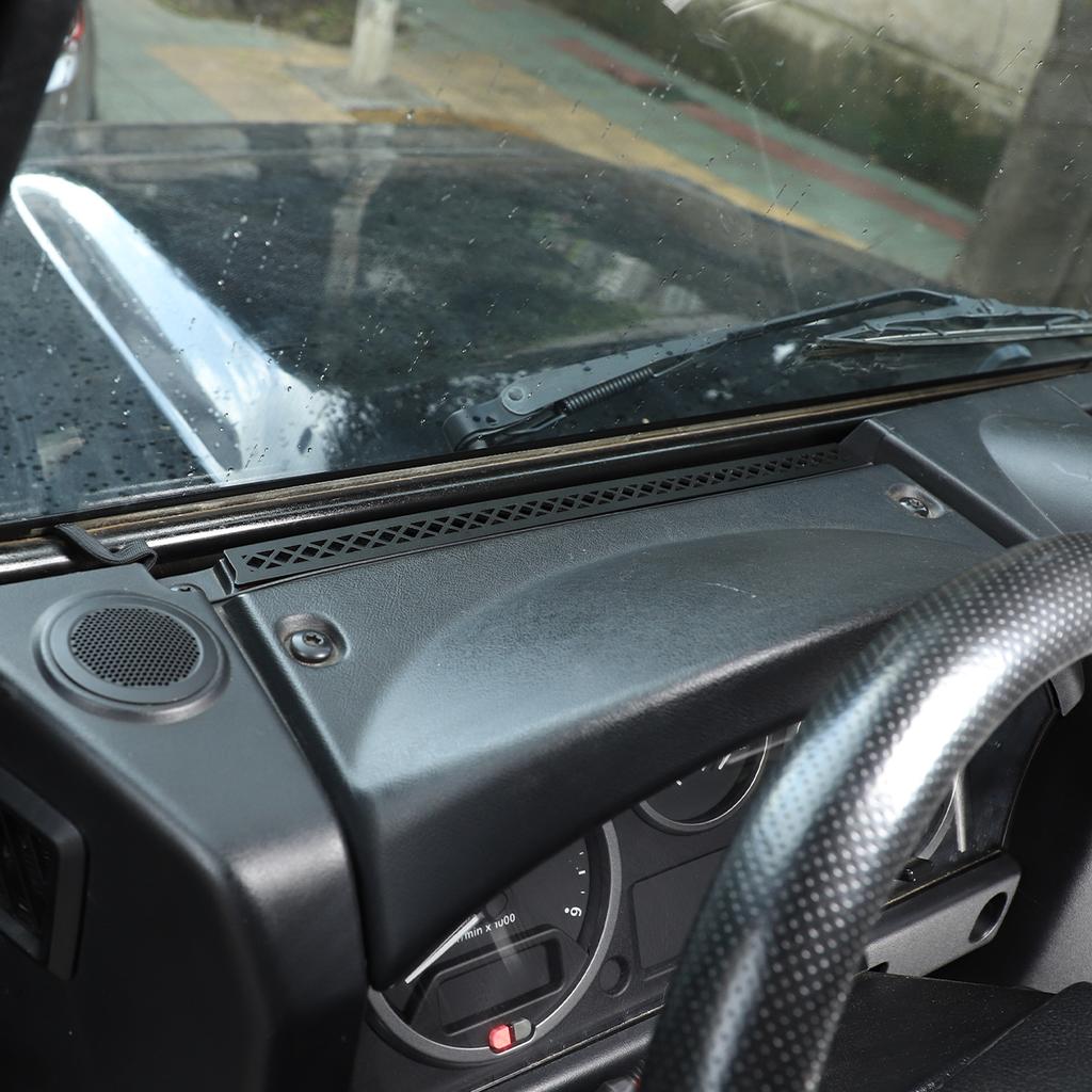 Für Land Rover Defender 90 110 130 2004–19, Aluminiumlegierung, Schwarz, Armaturenbrett-Luftauslass, Rahmenabdeckung, Aufkleber, Auto