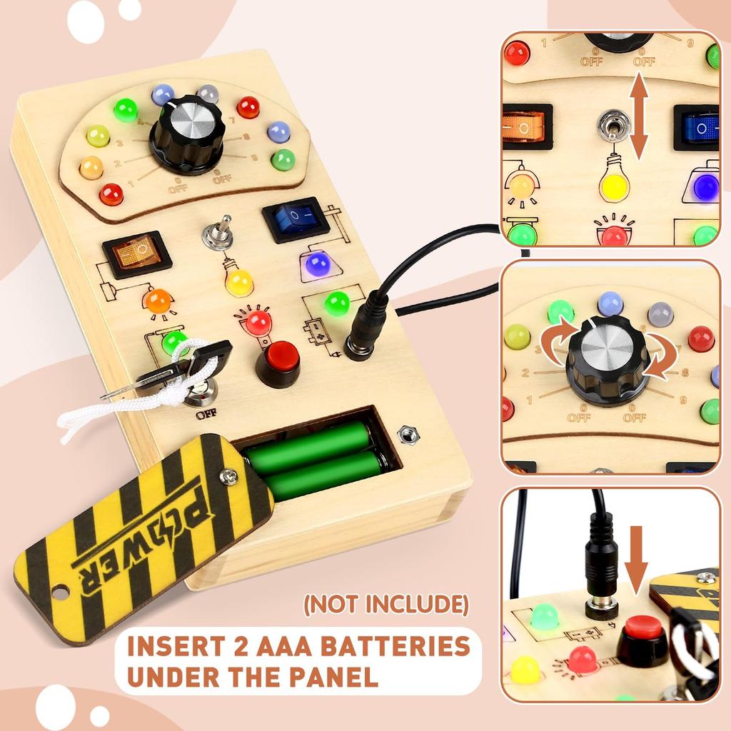 Montessori Educational Toy Busy Board Toy 1 2 3 4th Birthday Present Children Ranking Boys Girls Fidget Toy Fingertip Education Early Development