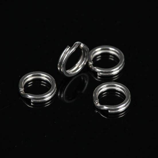 200Pcs Stainless Steel Fishing Split Rings Bait Lure Solid Loop Tackle Tool Kit