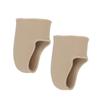 1 Pair Heel Cup Skin Color Elastic Shock Absorbing Plush Cloth Silicone Heel Protector