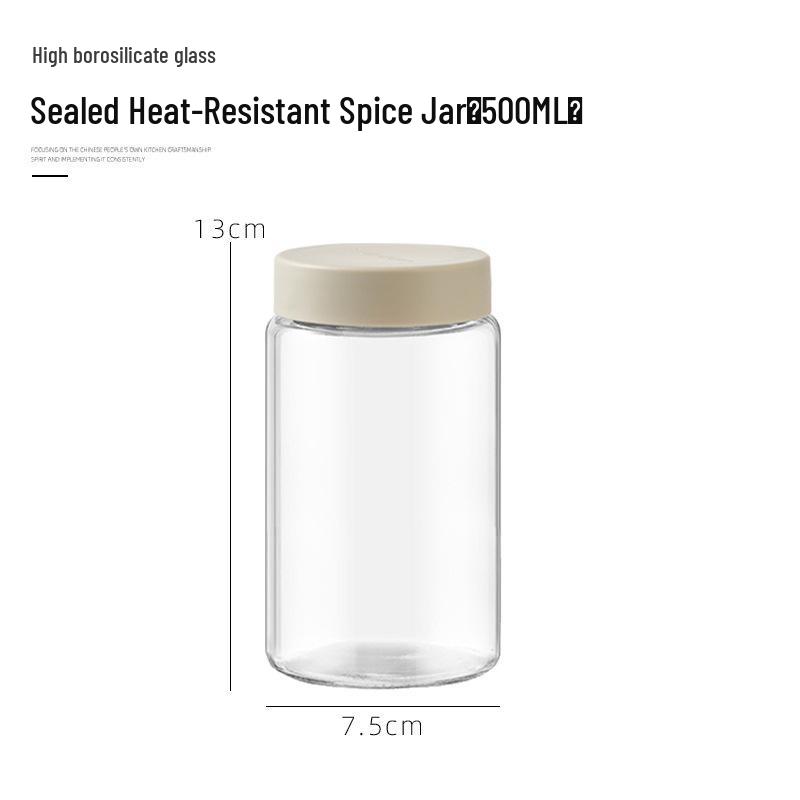 Frasco de Almacenamiento de Vidrio Resistente al Calor para Especias y Salsas