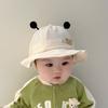 Cartoon Design Baby Bucket Hat Solid Color Kids Panama Hat Cute Toddler Sun Hat Outdoor