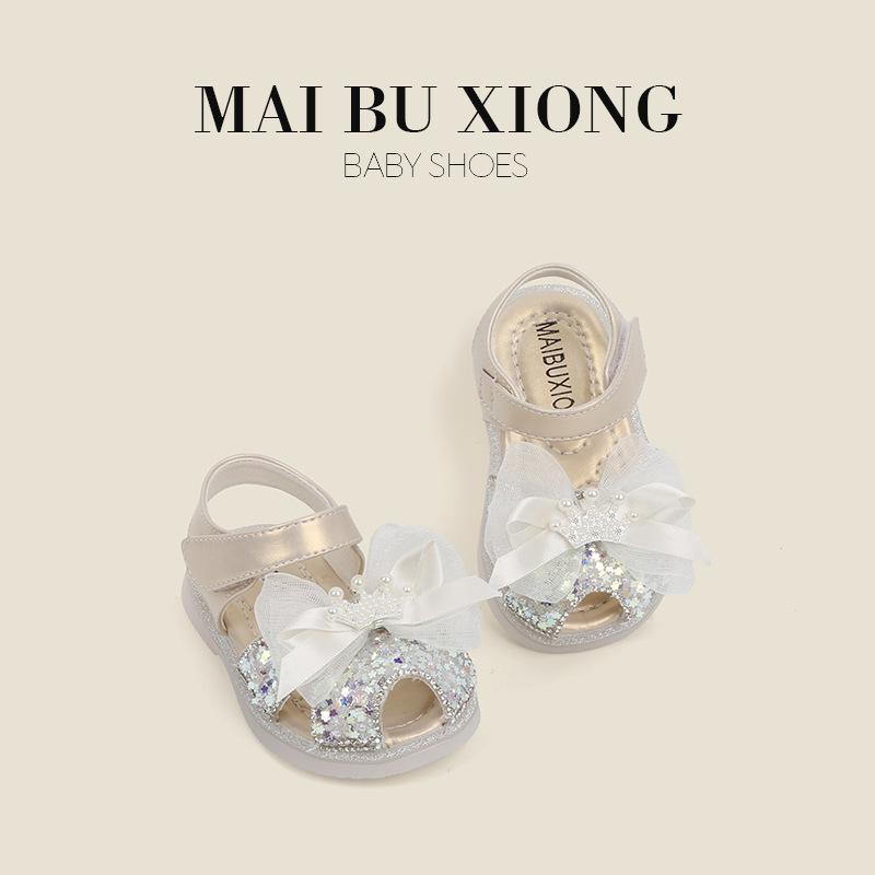 

Princess MAIBUXIONG Wind Sandals Baby Toddler Shoes Summer Bow Shoes Baby Girls Shoes.