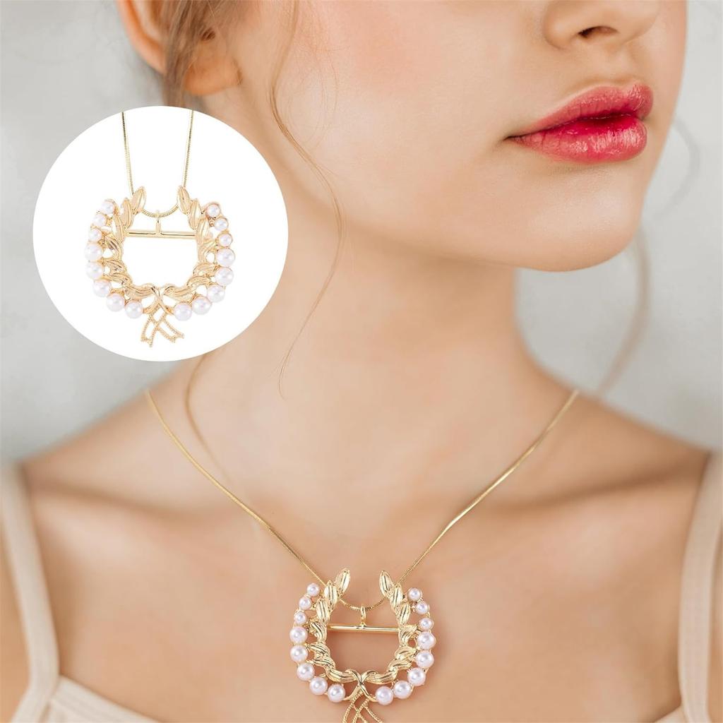 Elegant Silver Brooch Converter Metal Texture for Creating Fashionable Pendant Necklaces from Various Brooch Designs