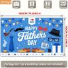 2D Blue Father's Day Backdrop, Gentleman Themed Photo Banner