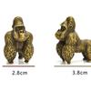 1 Pcs Antique-style Brass Golden Monkey Tea Table Tea Pet Office Desktop Animal Decorative Figurine Cast Bronze Ornament
