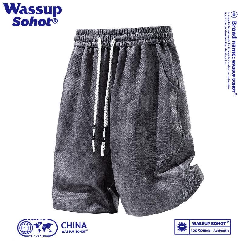 Wassup Sohot Men's Tie-Dye Quick-Dry Casual Shorts