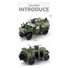 1/20 Bravewarrion Armored Explosion Proof Vehicle Alloy Diecast Model Car Indoor Desktop Decoration Display Ornaments Birthday