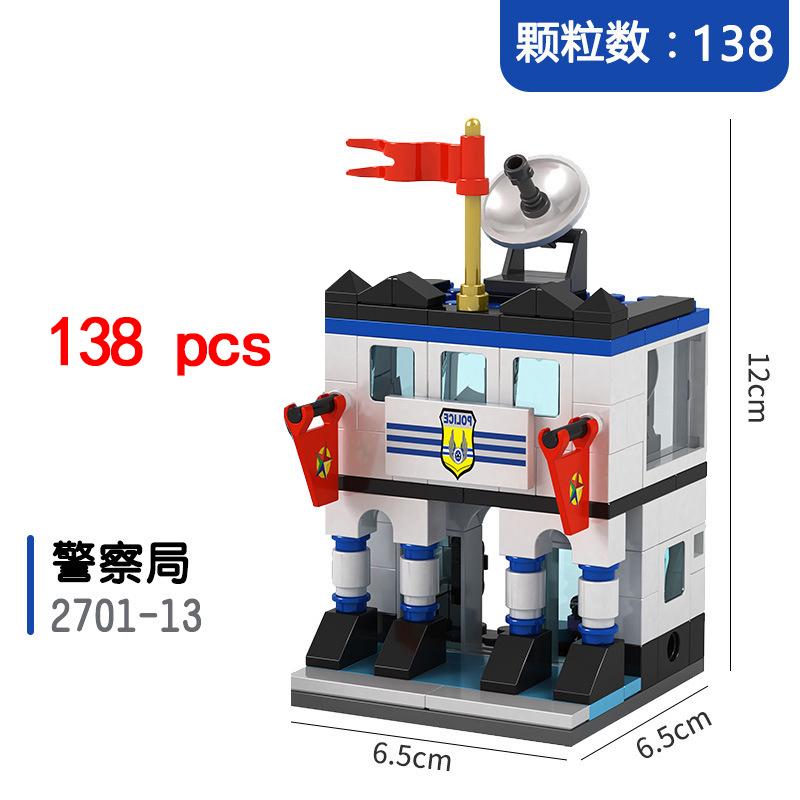 City Miniature Views Mini Street Coffee Shop Model Building Blocks Kits Bricks Kids Toys Girls Boys Flower Food Retail Store