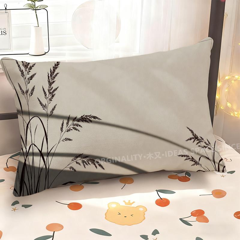 Minimalist Grass Pattern Pillowcase Suitable For Sofa Bedroom Car Pillow Cover Cushion Rectangular Back Cushion
