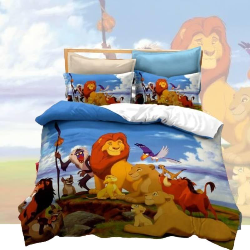 High-definition Digital Print 3-piece Bed Sheet Set For Queen Size Bed Modern Simple Style