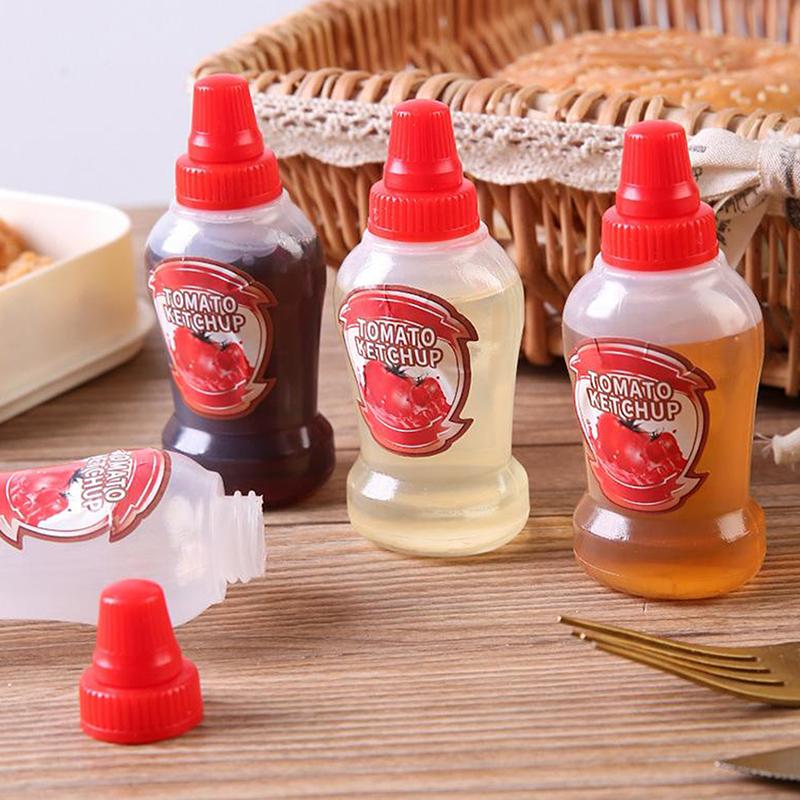 Mini 40Ml Portable Small Sauce Container Tomato Gravy Boat Salad Dressing Oil Spray Bottle Ketchup Honey Mustard