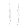 Orecchini Minimalisti Lunghi con Frange Ondulate Nuovi Orecchini Pendenti alla Moda da Donna Gioielli di Alta Gamma Accessori Minimalisti Regali