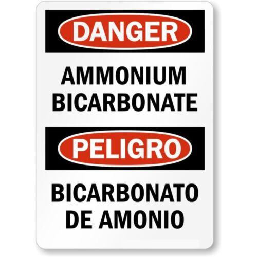 Bilingual Ammonium Bicarbonate Aluminum Weatherproof SignAluminum 20x30cm(7.8x11.8inch)