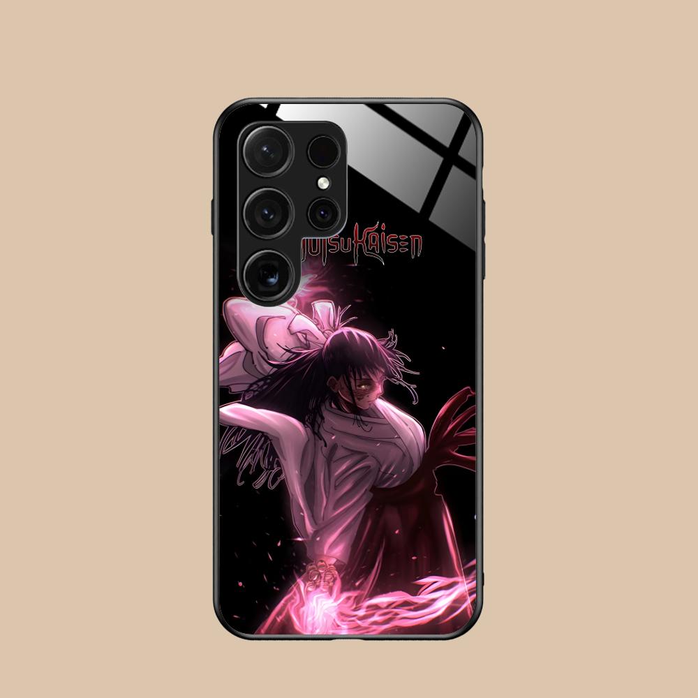 

JJK Utahime Iori Glass Mobile Phone Case for Samsung Galaxy S26 S25 S24 S23 S22 S21 S20 Note20 Plus FE Ultra Colorful Cover Galaxy S26 Ultra