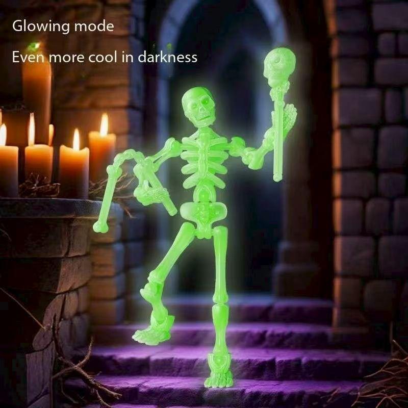 Non-Toxic 3D Skeleton Model Assembly Toy Multi Joint Mobile Skull And Bone Puppet Decoration Action Figures Anime Gifts Games Toys